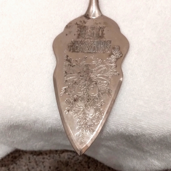 Silver plated Cake & Pie Server "Merry Christmas" - Picture 2 of 7